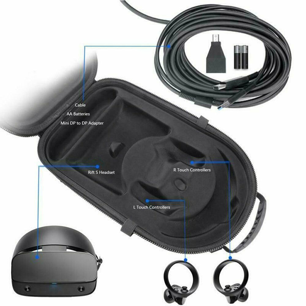 Hard Carrying Case Cover Shoulder Bag for Oculus Rift S VR Gaming Headset Travel