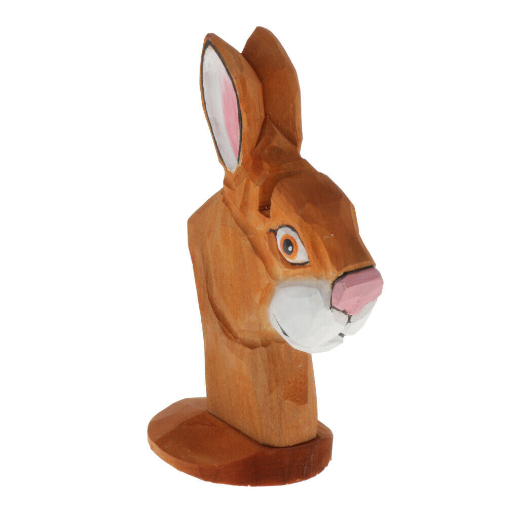 2pcs Wood Carving Rabbit Eyeglasses Holder Stand Rack Spectacles Display