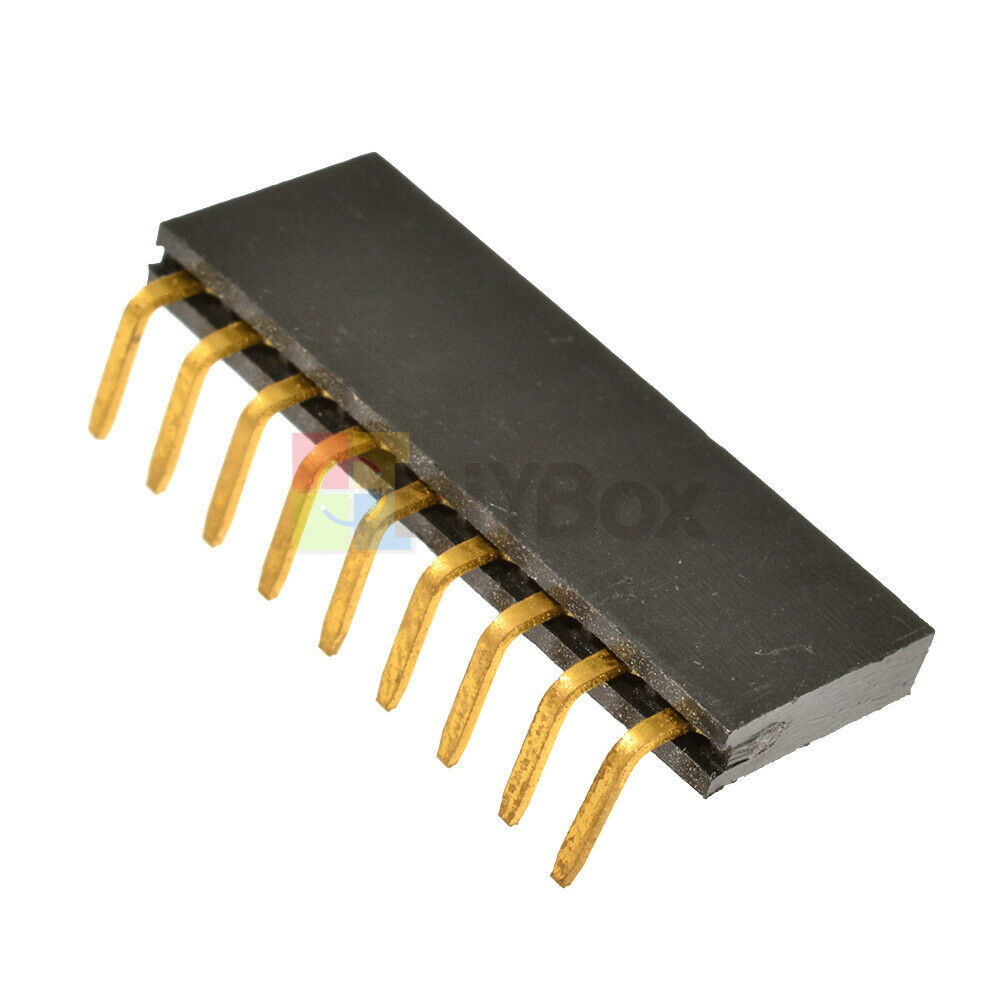 10PCS 9Pin 9P Header 2.54mm Pitch Right Angle Female Single Row Socket Connector