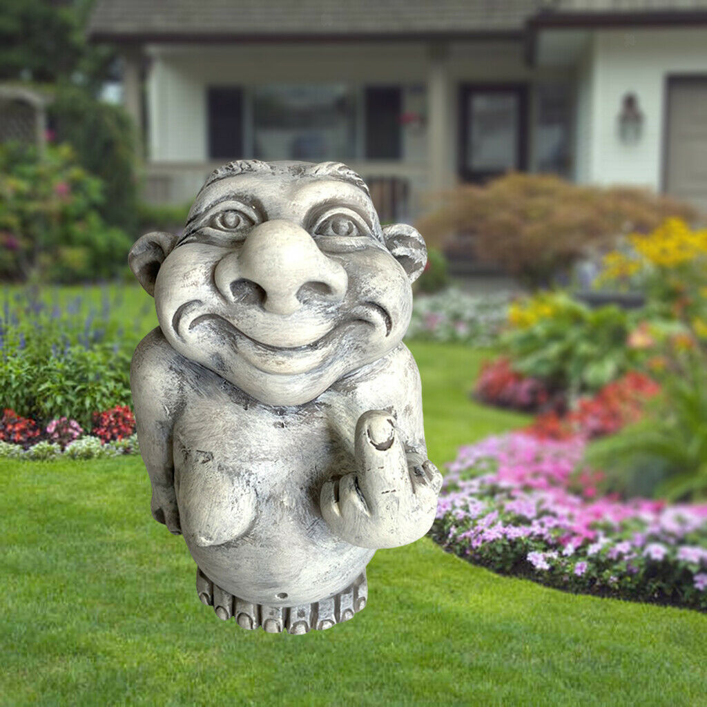 Abstract Garden Gnome Novelty Dwarf Crafts Sculpture Home Lawn Patio Statue