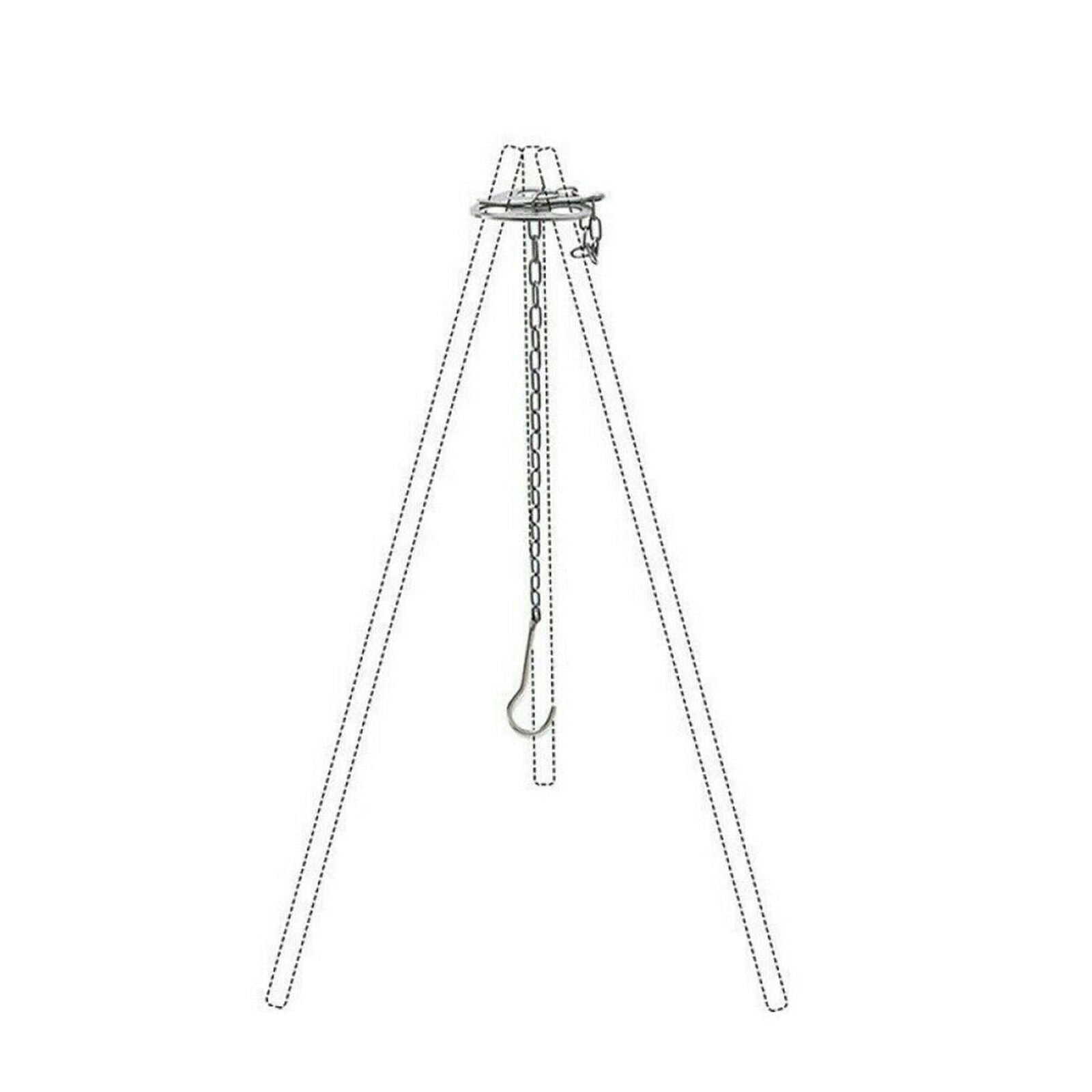 Outdoor Camping Tripod Portable Cooking Campfire Pot Holder Durable Picnic Cast`