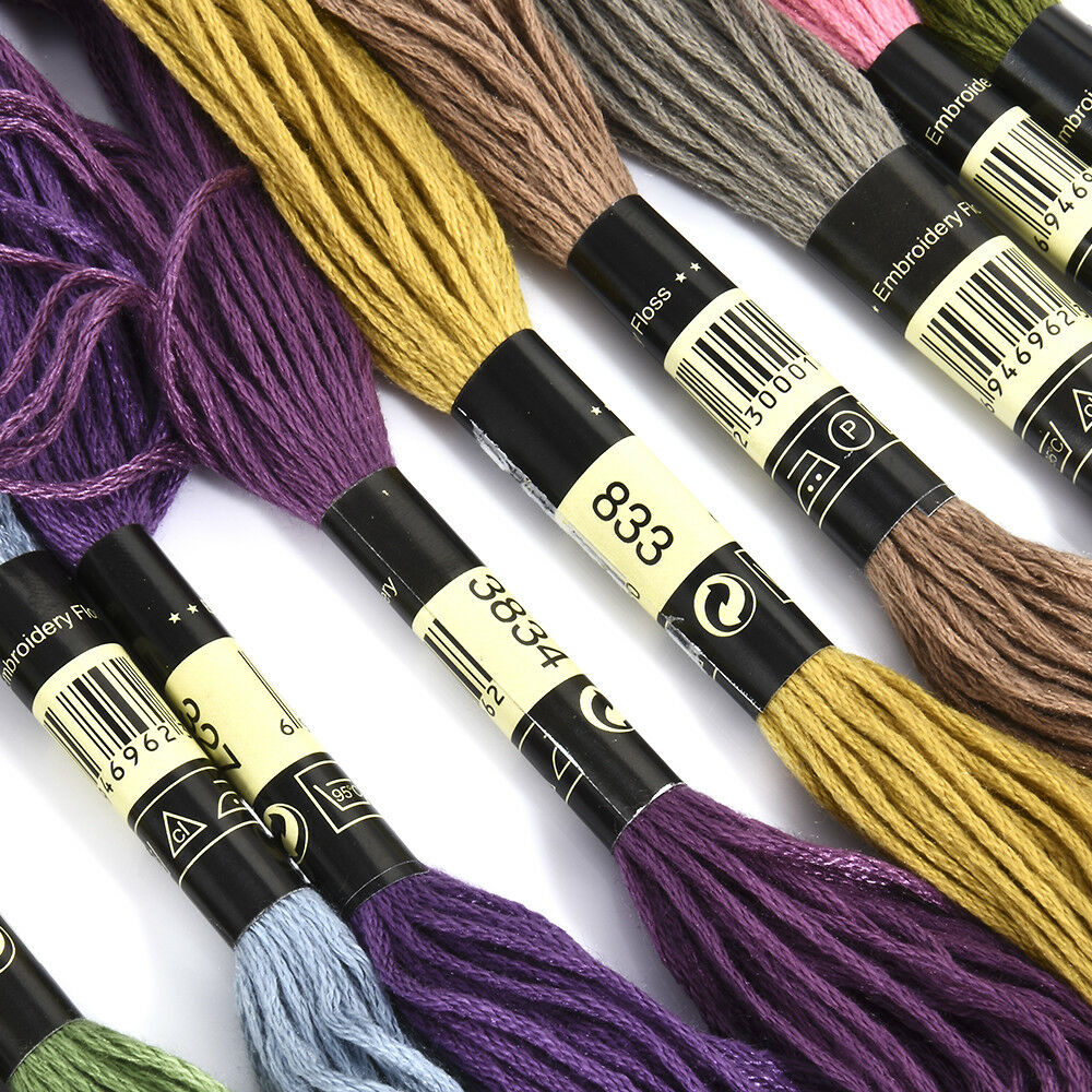 50 x Multi DMC Colors Cross Stitch Cotton Embroidery Thread Floss Sewing Skeins