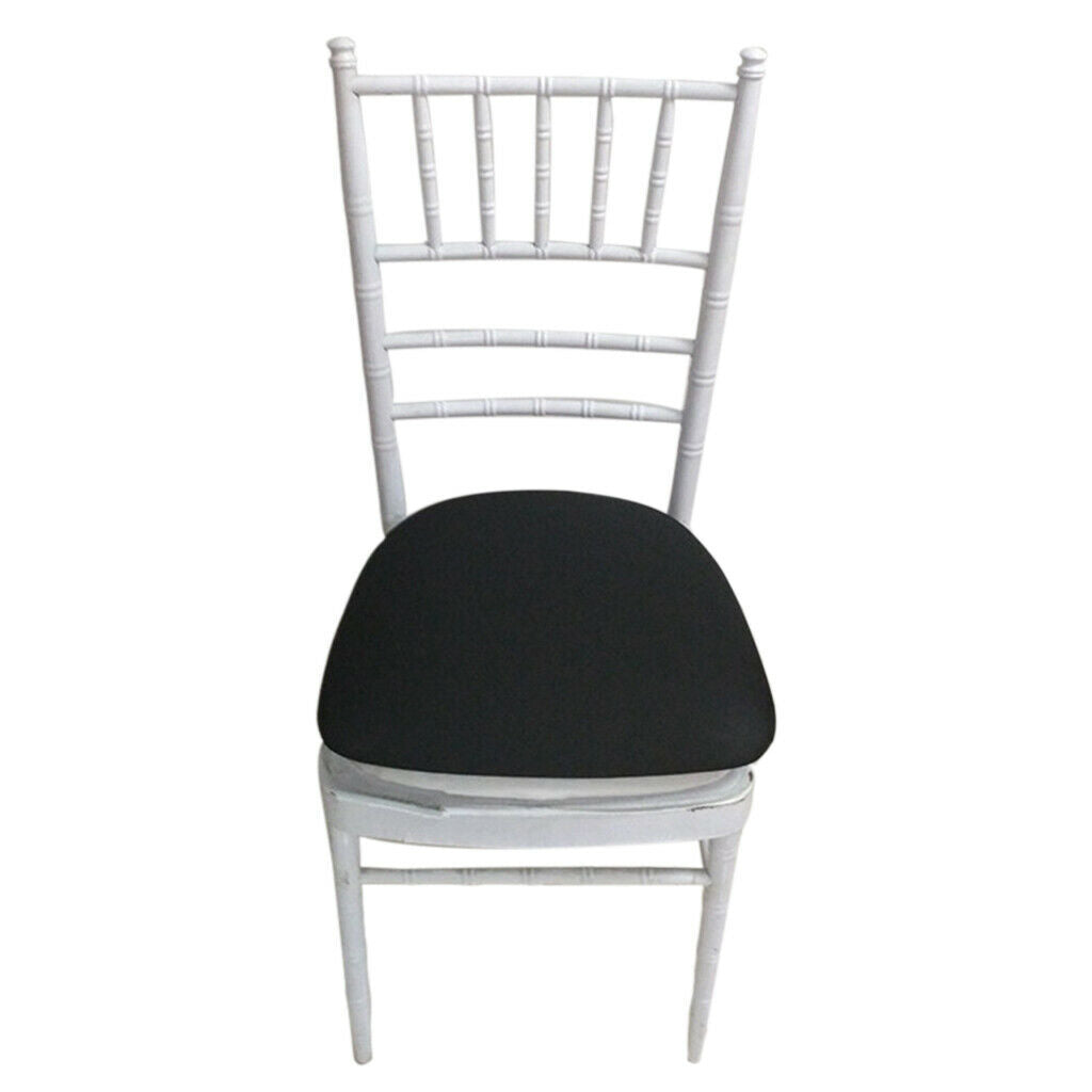 8Pcs Black Dustproof Round Square Chair Seat Covers Kitchen Chair Seat Cushion