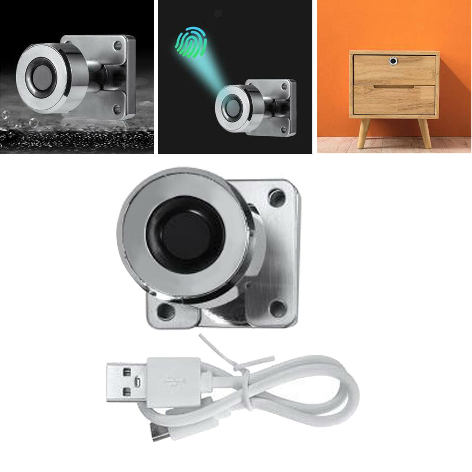 Smart Drawer Fingerprint Lock Keyless Safe LOCK File  Box Wardrobe Lock