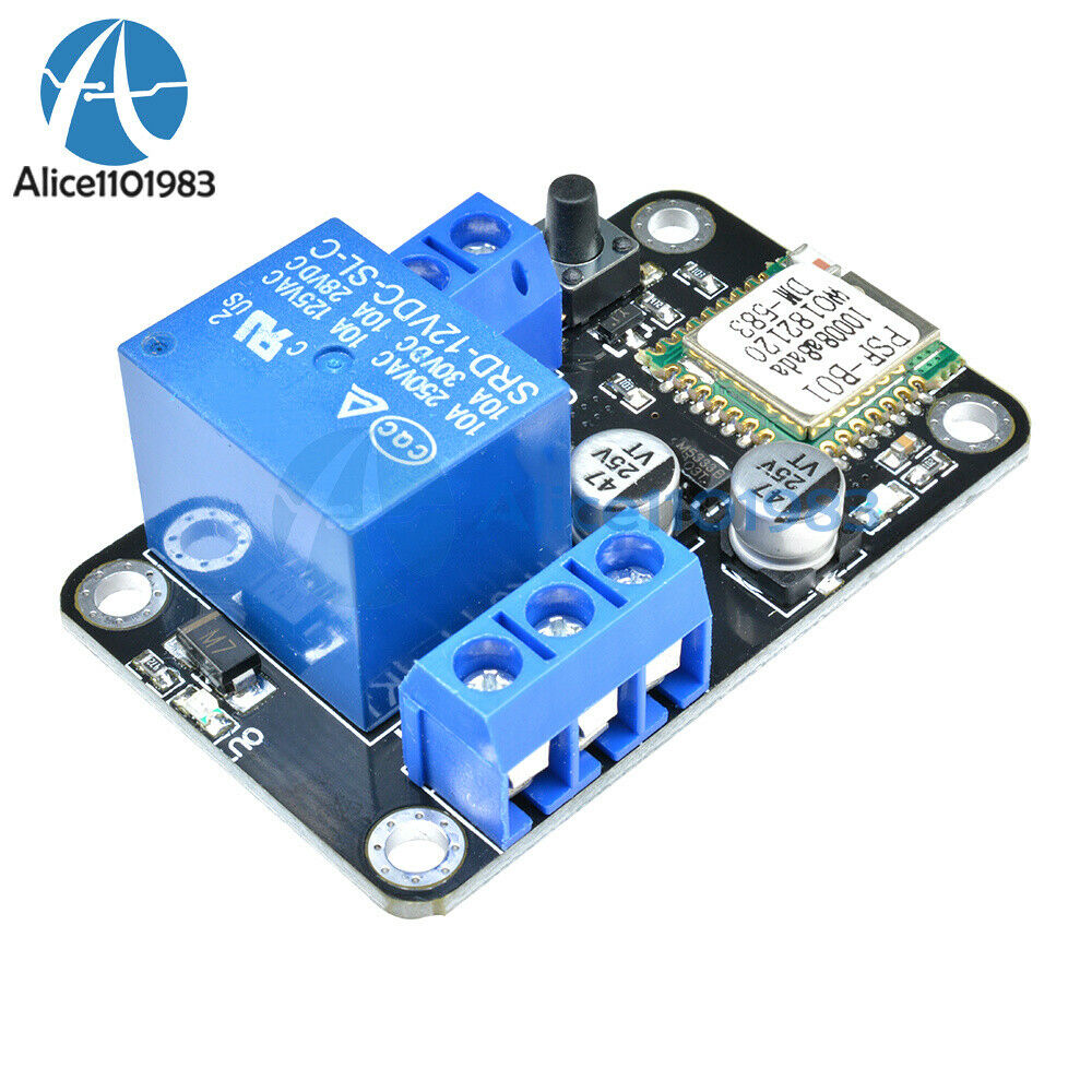 DC12V Smart Wifi Wireless Self-lock Switch Delay Relay Module By APP IOS Android