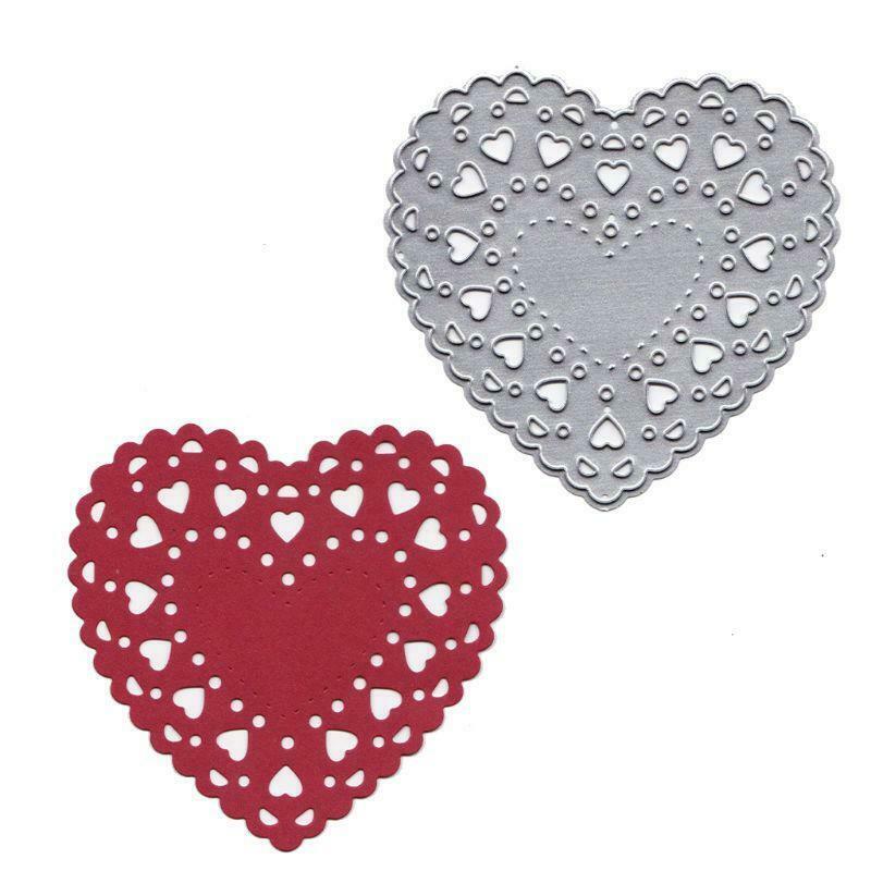 Heart Shape Metal Cutting Dies Stencil Scrapbooking DIY Album Stamp Paper Card