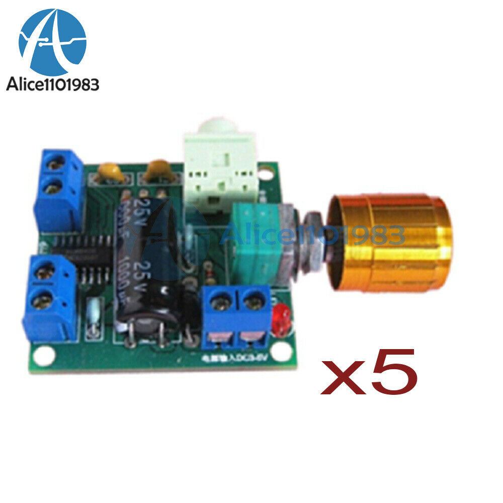 5PCS PAM8406 Digital Class D Stereo Audio Amplifier Board 2 Channel 6W+6W AMP