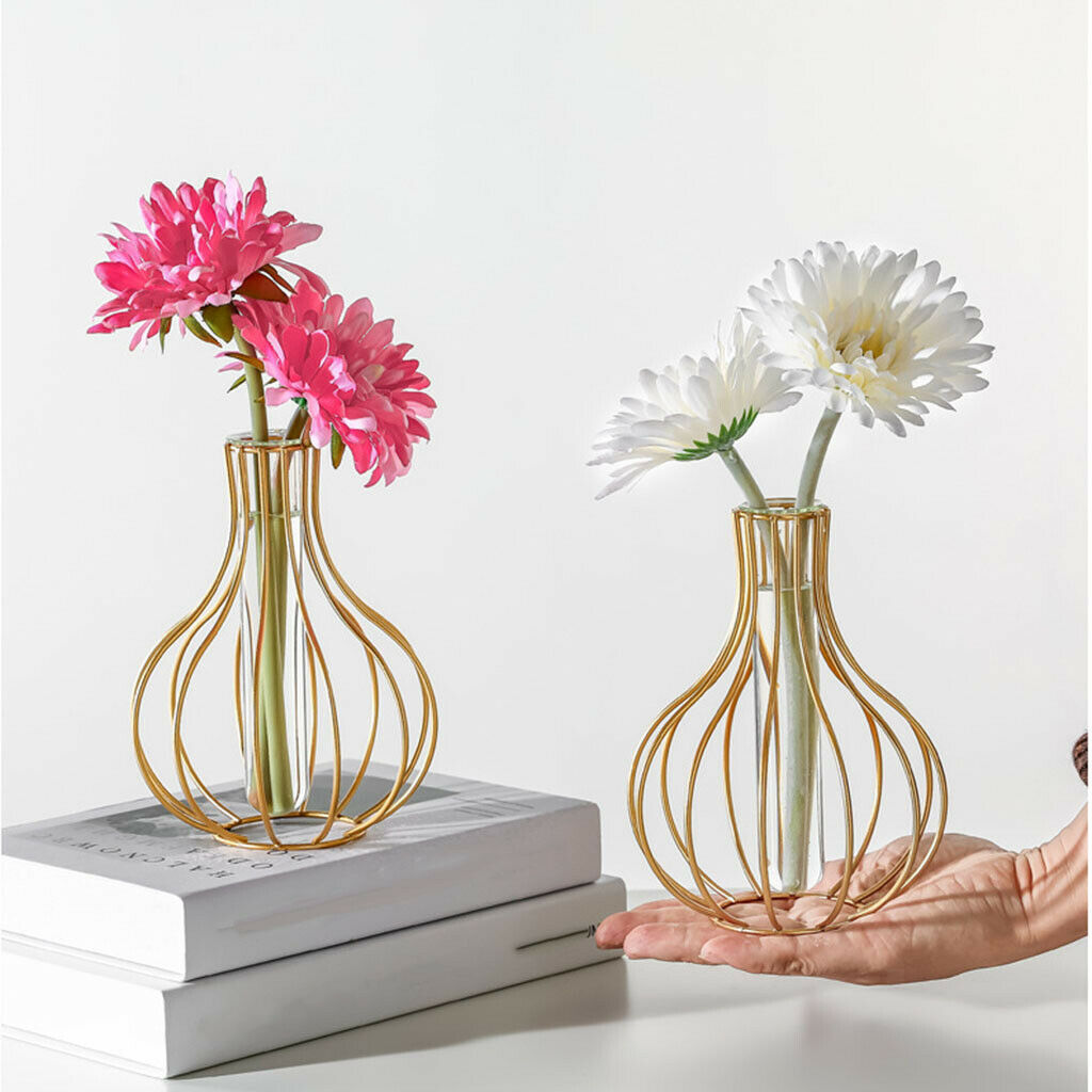 Iron Flower Vase Decorative Hydroponic Flower Planter Pot Indoor Decoration