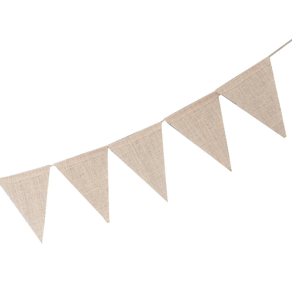 3 Meter Burlap Banner Bunting Pennants 6.5'' x 5.1''