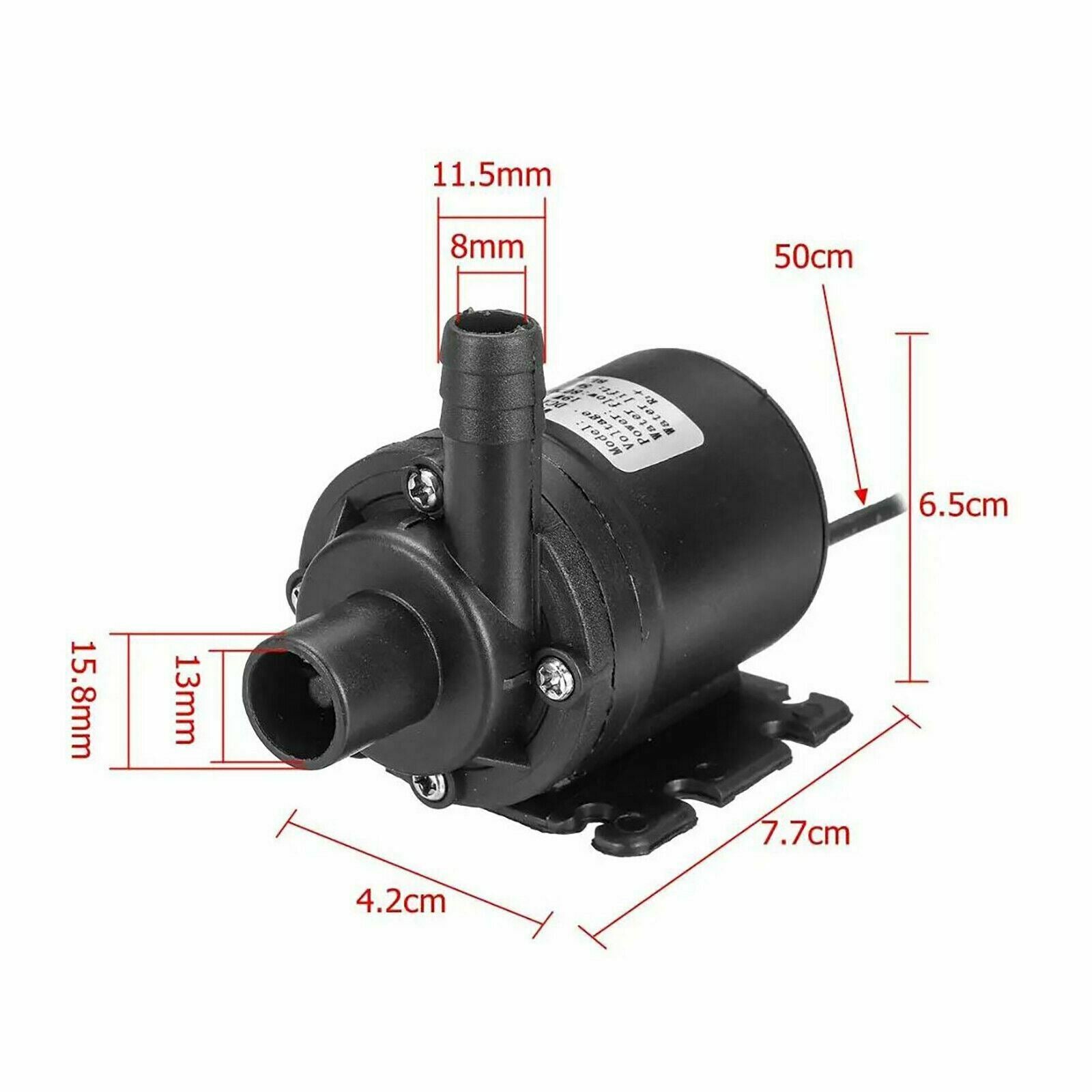 800L/h 12V 5.5m Ultra Quiet Brushless Motor Mini Submersible Water Pump Lift