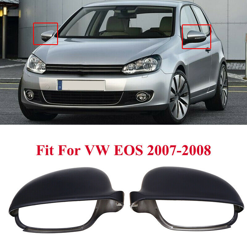 Pair Wing Rearview Mirror Casing Cover Caps Fit VW Golf/R32/GTI/Rabbit 2006-2009
