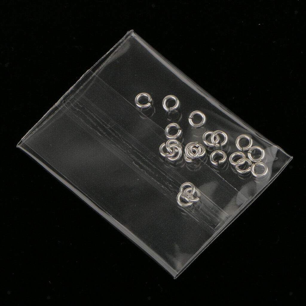 40Pcs S925 Jump Rings Split Jewelry Making Key Chain Connecting Rings 3/6mm