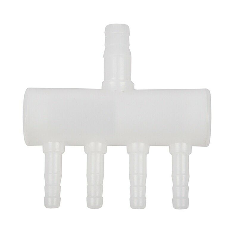 Plastic 4 Way Aquarium Oxygen Tube Fitting Splitter Manifold Tap Valve E4X2