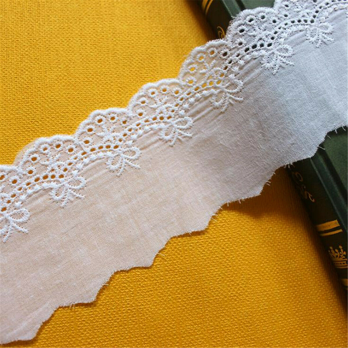 1 Yard Soft Cotton Embroidery Lace Trim Clothing Decoration DIY Sewing 6cm