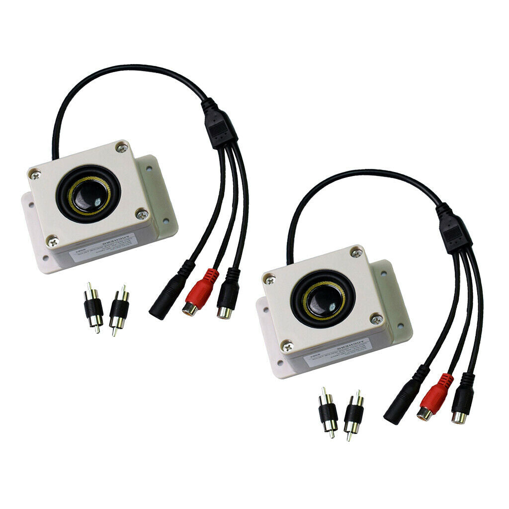 2 pcs Waterproof Outdoor Microphone Speaker for Security IP Cameras
