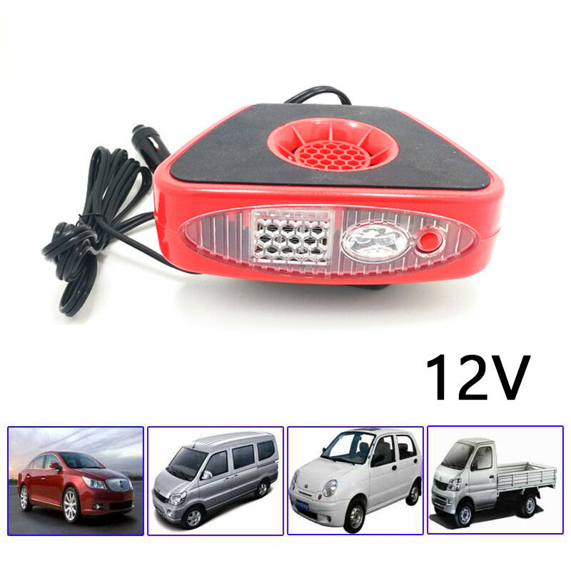 150W Car Heater Heated Windscreen Window Demister Defroster LED Flashlight Handy
