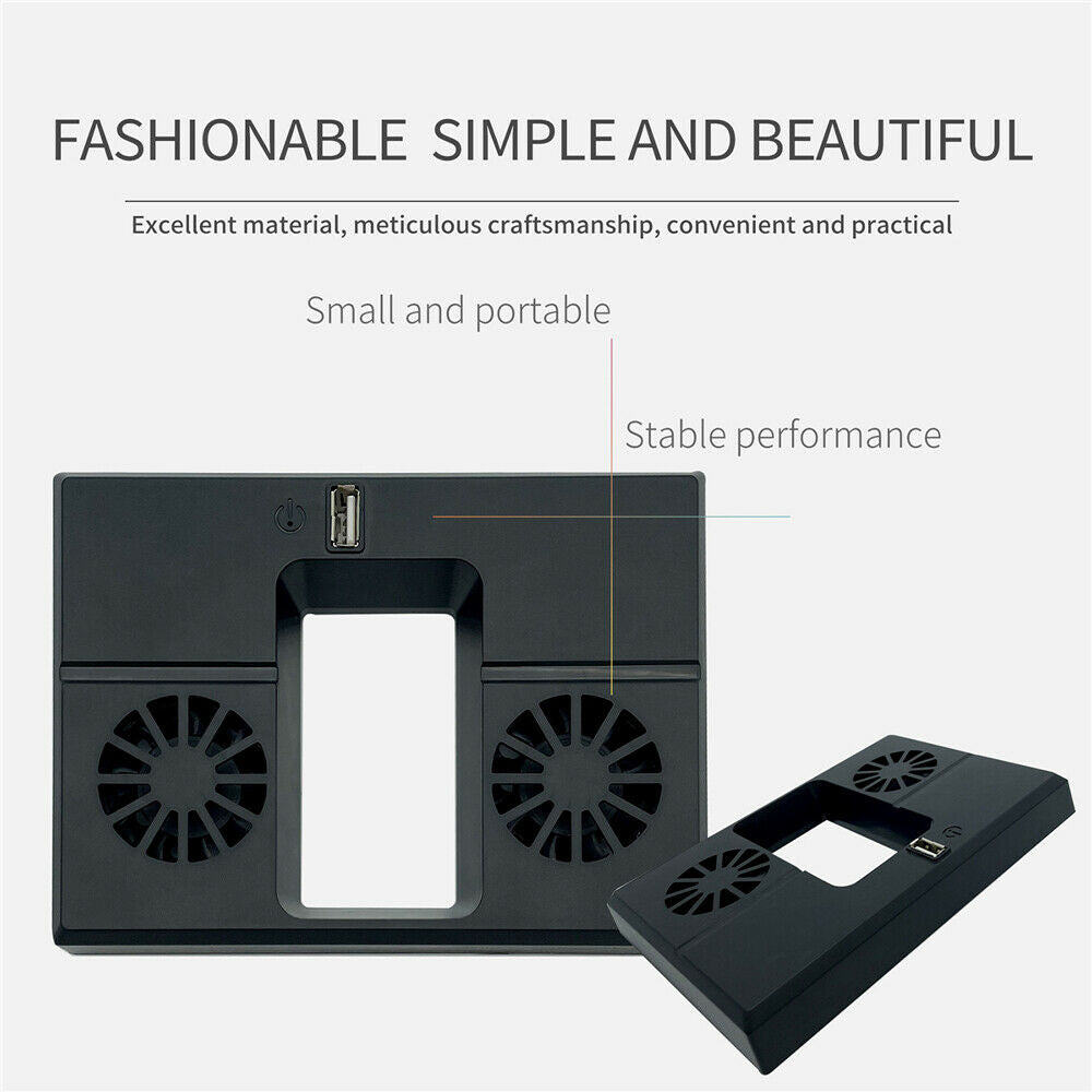 For Xbox Series X Dual Console Controller Vertical Stand Fan Cooler Control