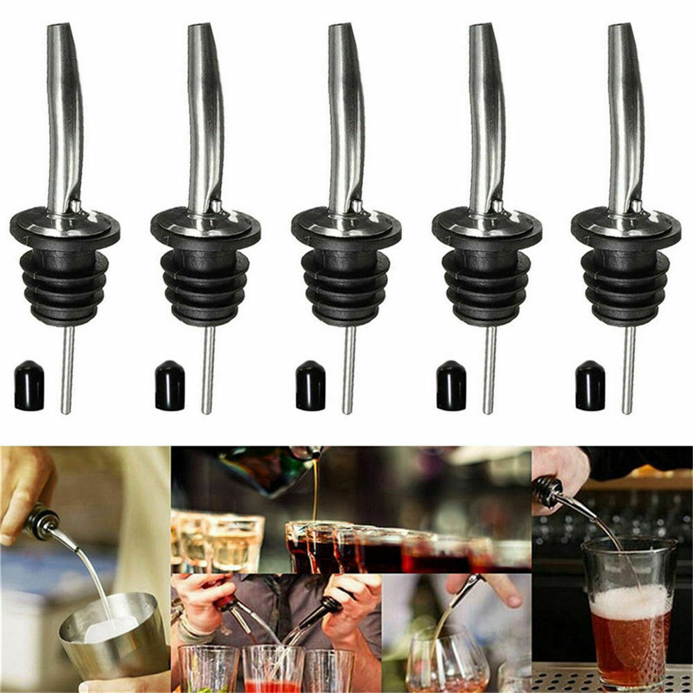 10pcs NEW Stainless Steel Wine Bottle Pourer Pourer Oil Cork Bartender