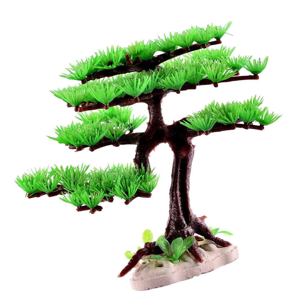 Aquarium Fish Tank Landscaping Simulation Plant Plain pine with Base