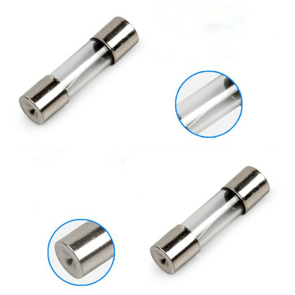 100Pcs/Box 0.2A-20A 5x20mm Fuse Kits DIY Quick Blow Glass Tube Fuses Kit