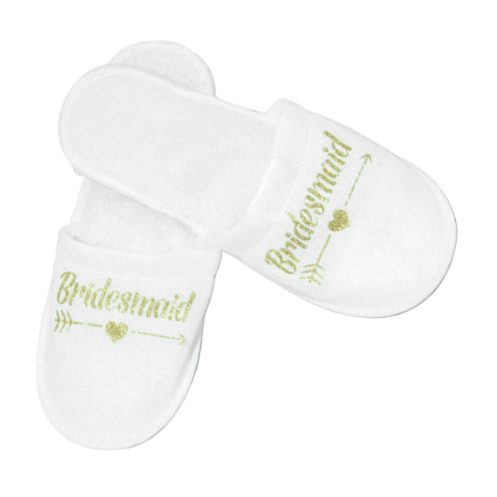 4Pair Lightweight Bridal Soft Bridesmaid Spa Disposable Home Guest Slippers
