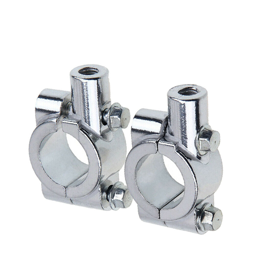 1 Pair Motorcycles Rearview Mirror Holder Adapter Braket Clamp Handlebar 8mm