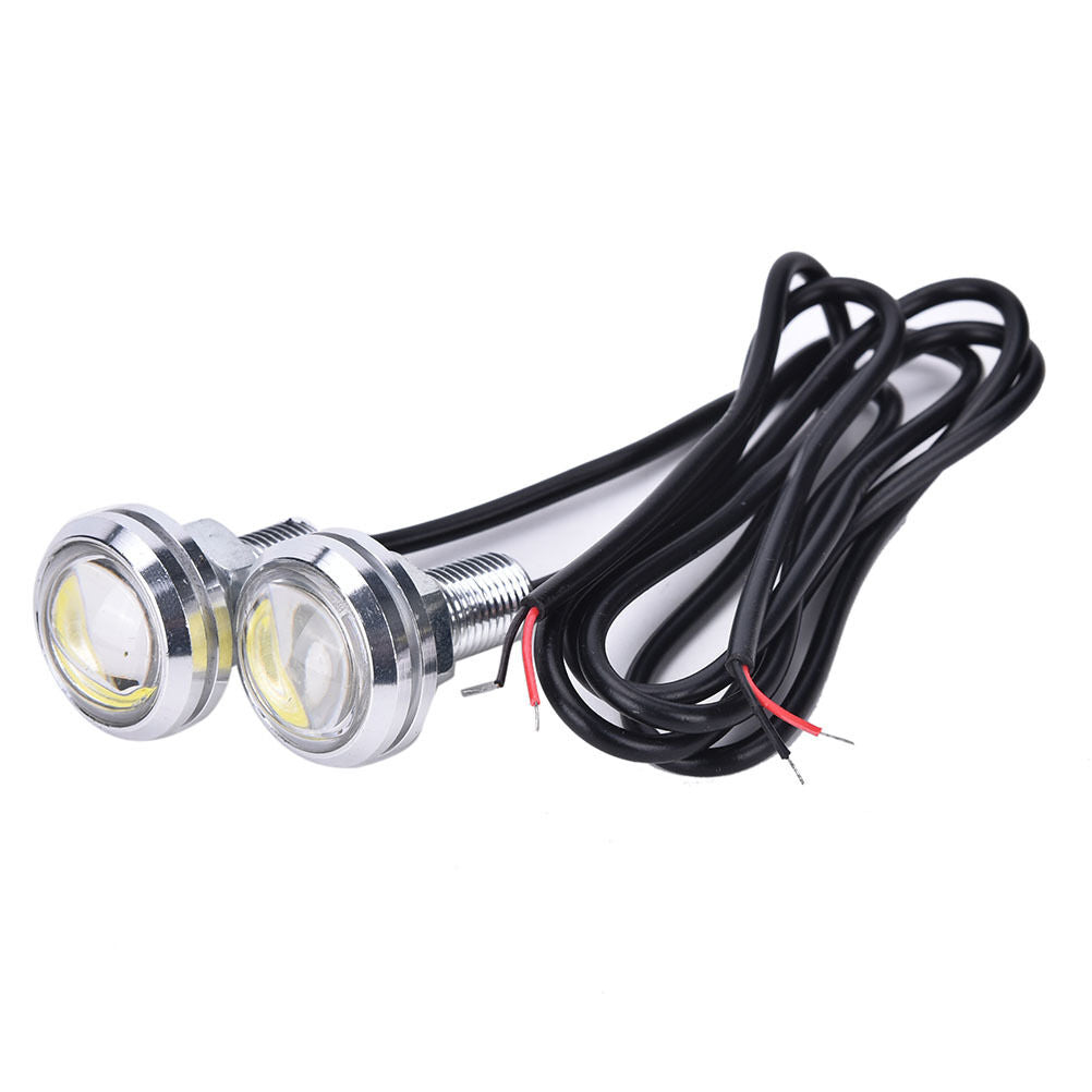 2PCS 23mm LED Eagle Eye White Daytime Running DRL Light Tail Car Auto 10W.l8