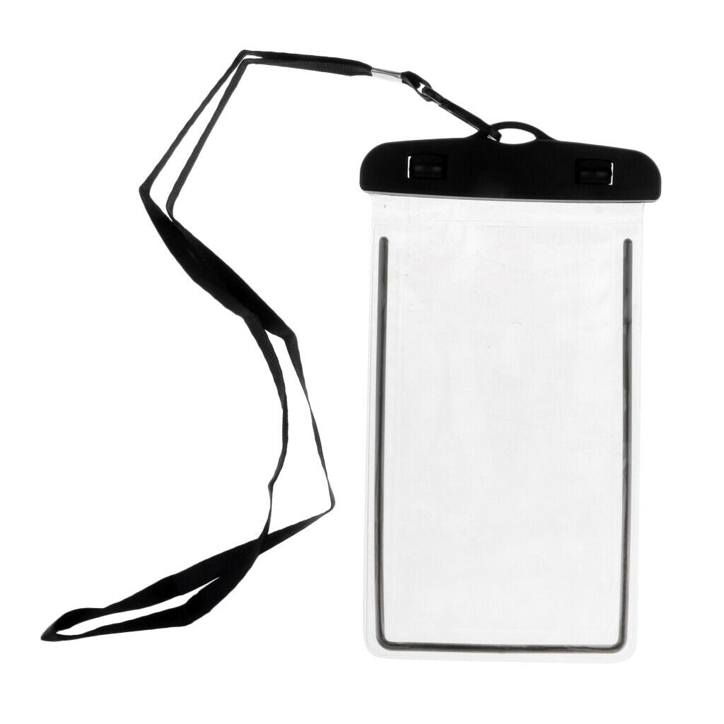 Underwater Waterproof Cell Phone Pouch Dry Bag Case Cover Touchscreen Black
