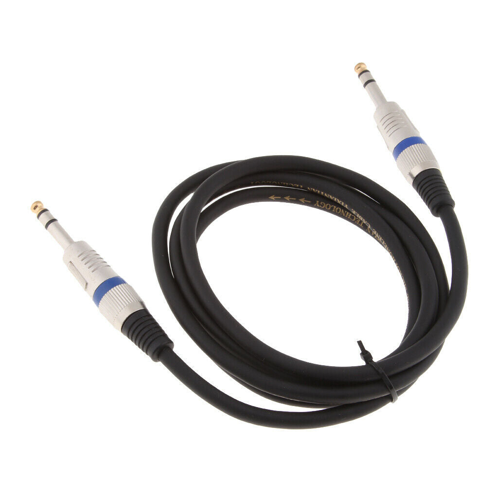 1Pcs 6.35mm Audio Cable Mono 6.3 to 6.5   Male to Male Aux Connector