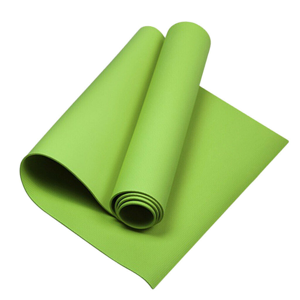 2 Pieces 4mm Yoga Mat Fitness Exercise Gym Cushion for Pilates Picnics