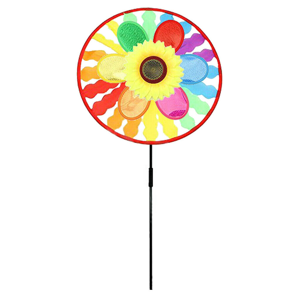 Rainbow Windmill Windsocks Whirligig Wheel Home Yard Decor Gift