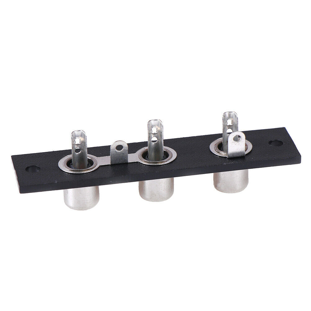 3 way RCA terminal wall panel plate input phono chassis socket audio adap.l8