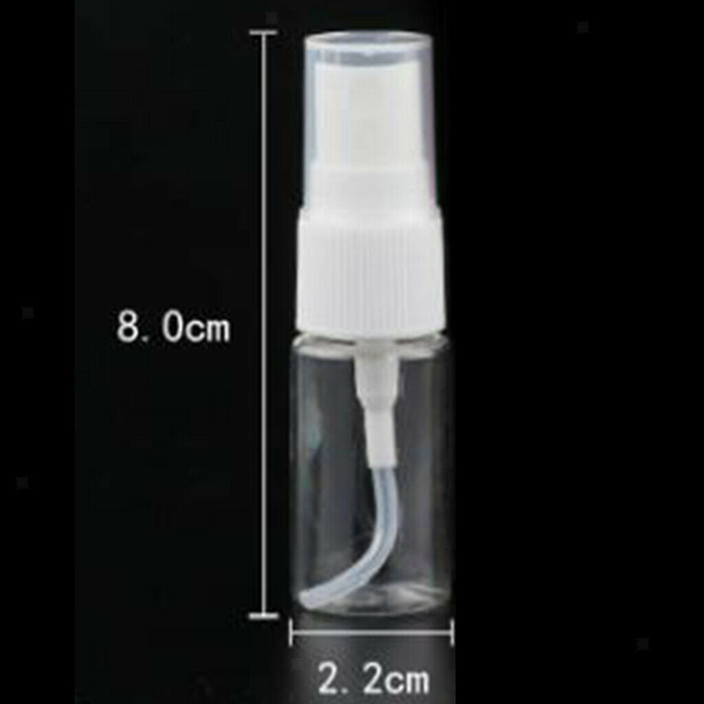 40 Pieces 10ml Mini Transparent Plastic Refillable Empty Cosmetic Bottles