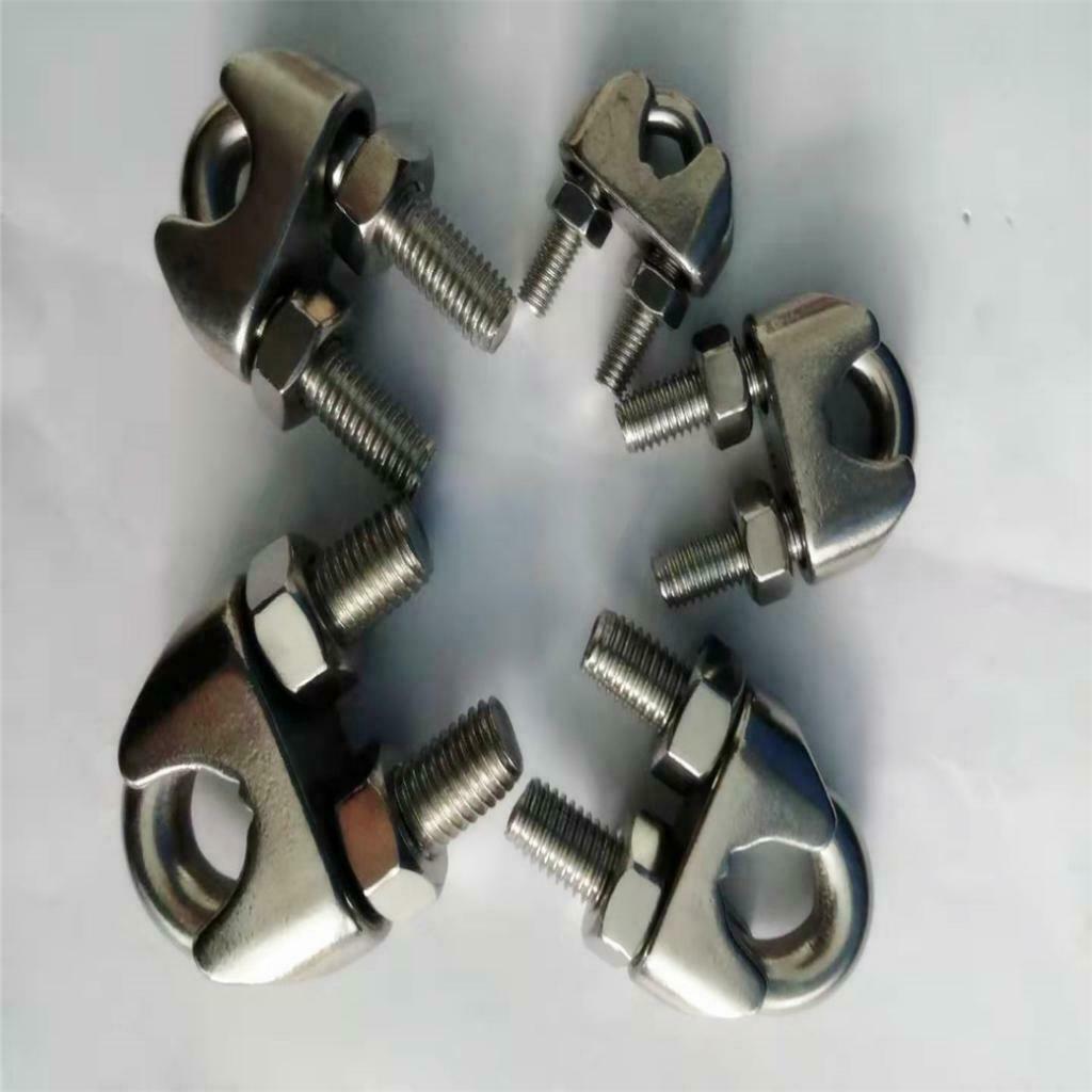 2mm 304 Stainless Steel Wire Rope Clip Clamp Saddle Clips U Bolt Fastener