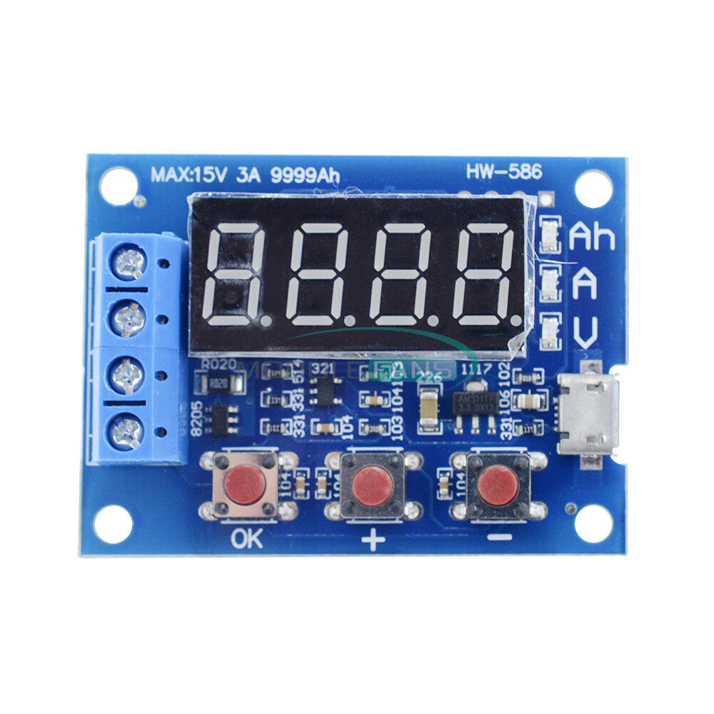 1.5v~12v Battery Capacity Meter Discharge Tester 18650 li-ion lithium Lead-acid