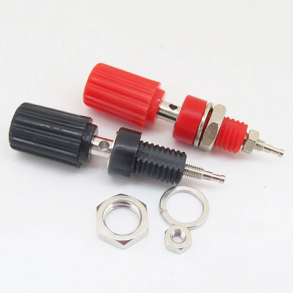 5pairs Copper 4mm Long Binding Post For 4mm Banana Plug Test Connectors R+B