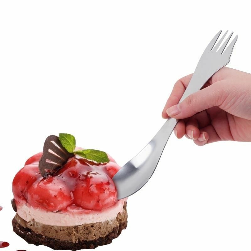 3 in 1 Stainless Steel Fork Spoon Spork Cutlery Utensil Combo Picnic Home Living