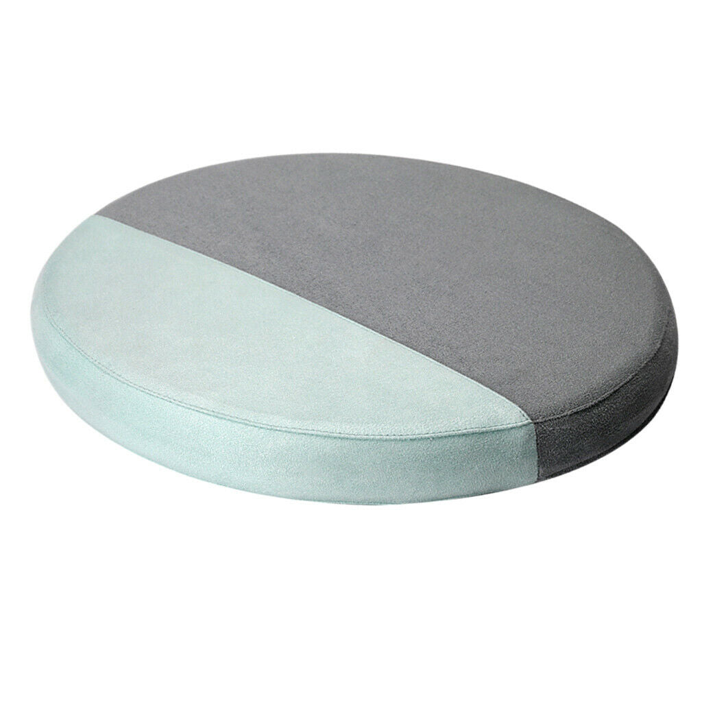 Round Chair Cushion Seat Pad Soft Breathable Bay Window Cushion  Grey Green