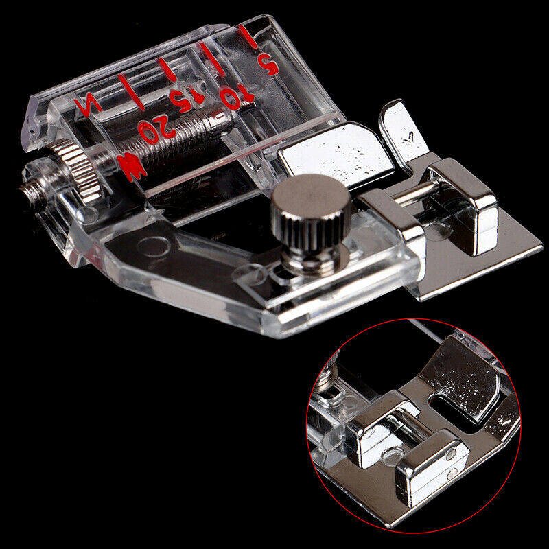 Adjustable Bias Tape Snap Binder Foot Sewing Machine Part Presser Fe.l8