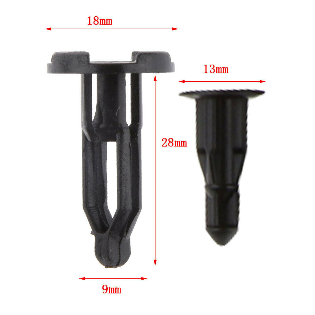 50Pcs Car Retainer Clips & Plastic Fasteners Kit Fender Rivet Clips, Auto Push