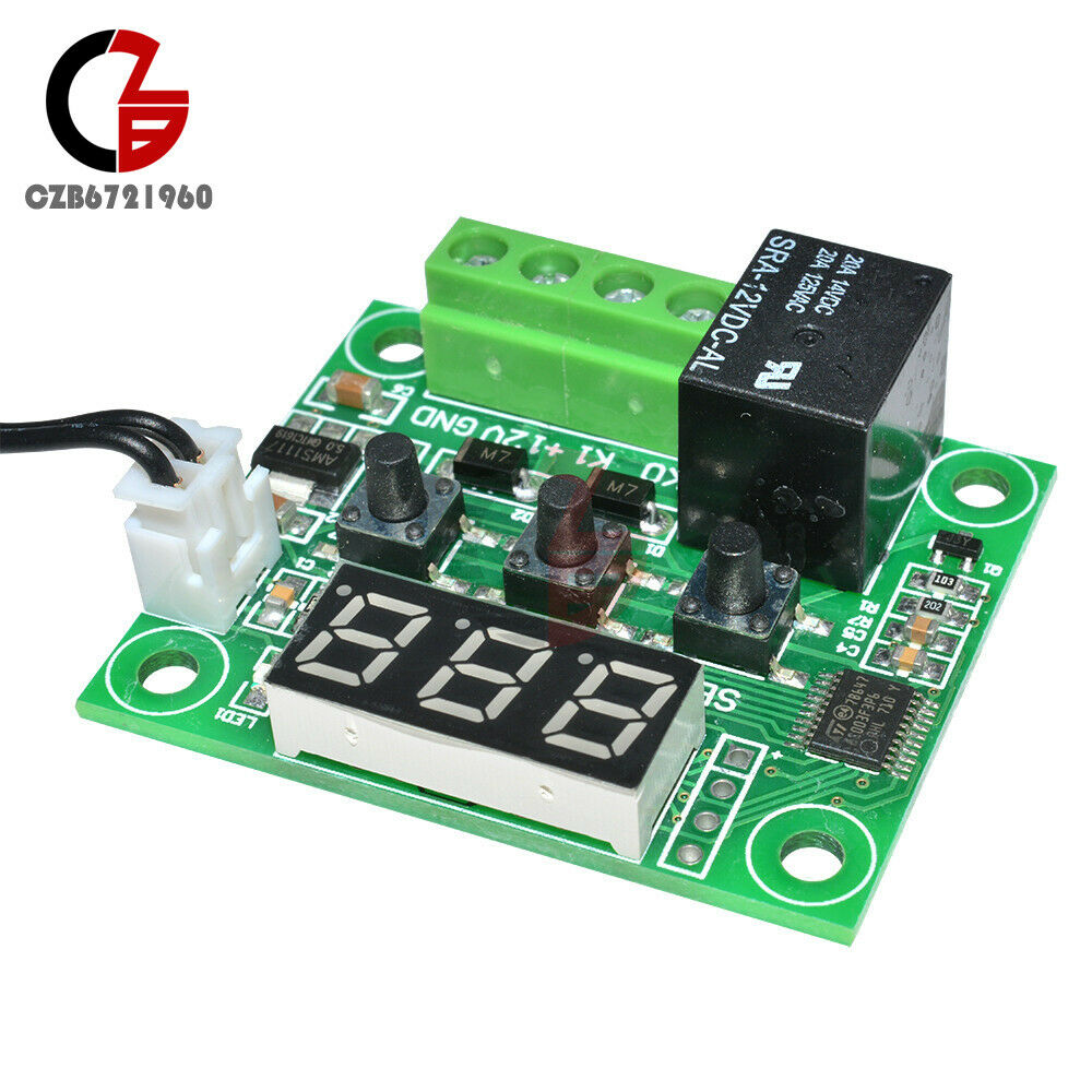 W1209 Red Digital Thermostat Temperature Control Switch Sensor DC24V -50-110°C