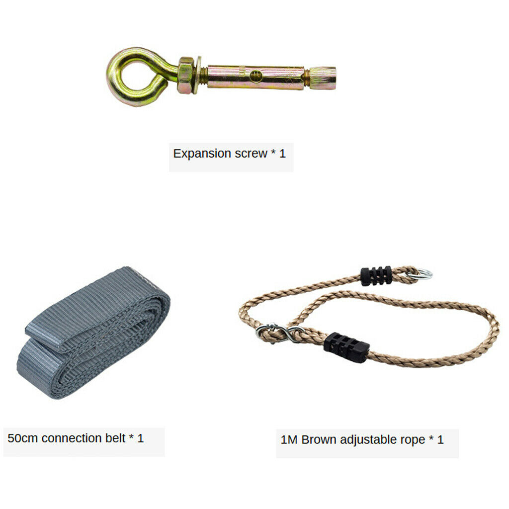 Outdoor Playground 50cm Woven Strap Hook Connector 1M Rope DIY 100KG 3PCS