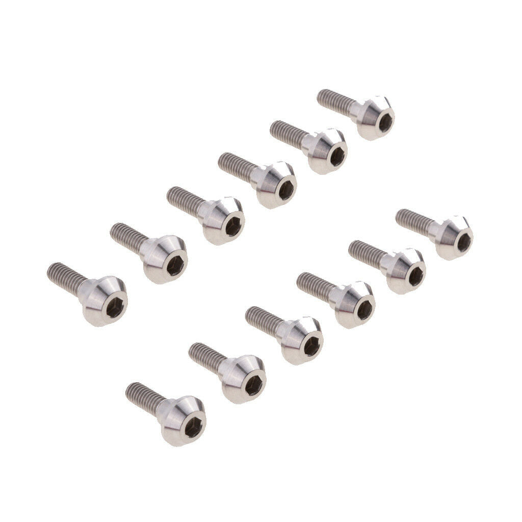 12 Pieces M6 x 20mm Titanium Disc Brake Rotor Bolts for Suzuki Yamaha R1 R6
