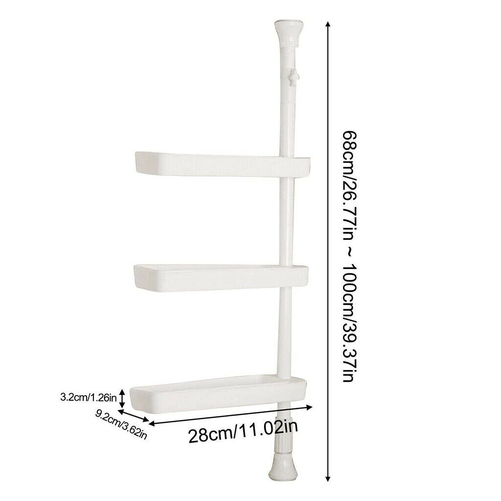 3 Tier Plastic Free Standing Spice Rack Seasoning Storage Kitchen Organizer
