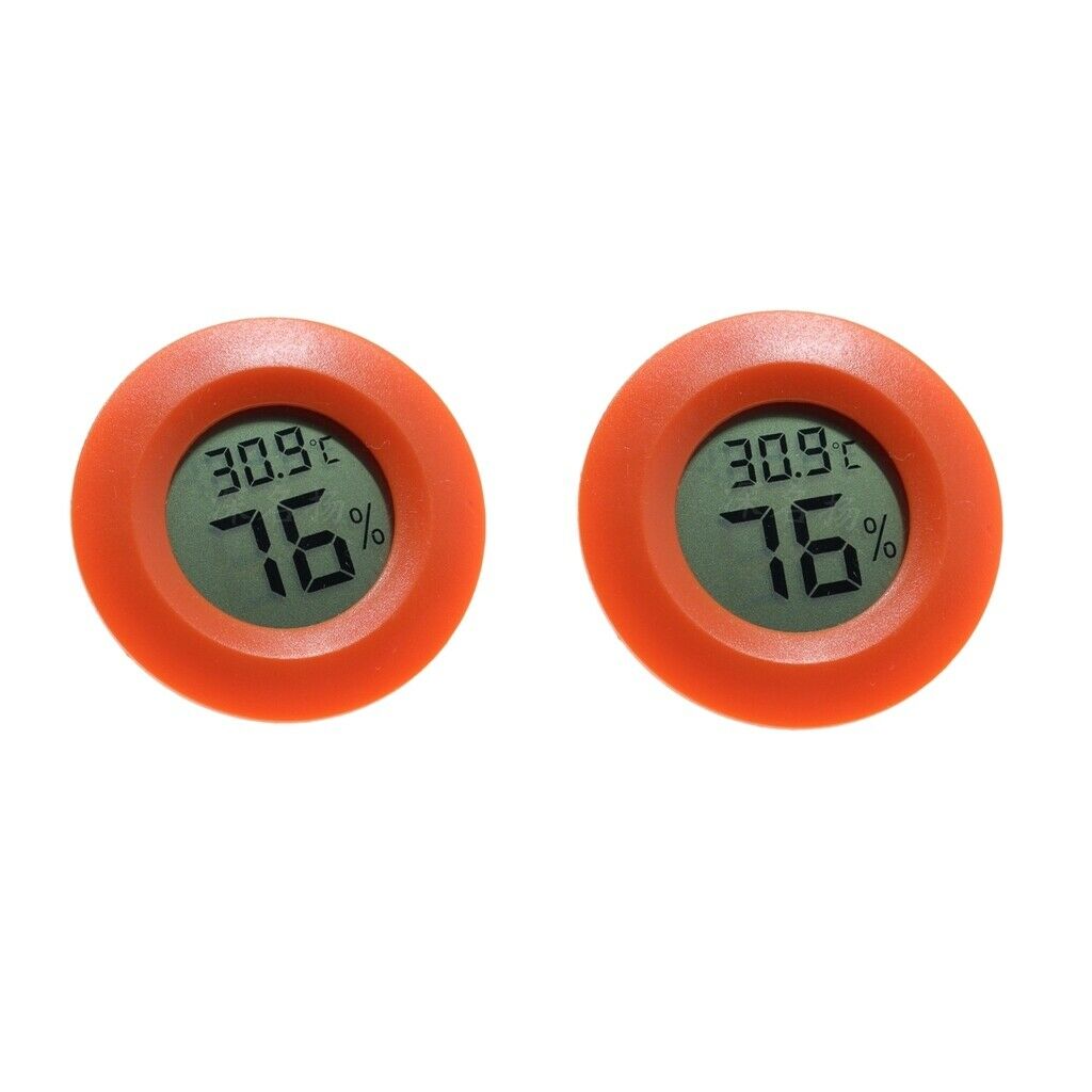 2x Round Reptile Thermometer Humidity Hygrometer Reptile Tank Supplies