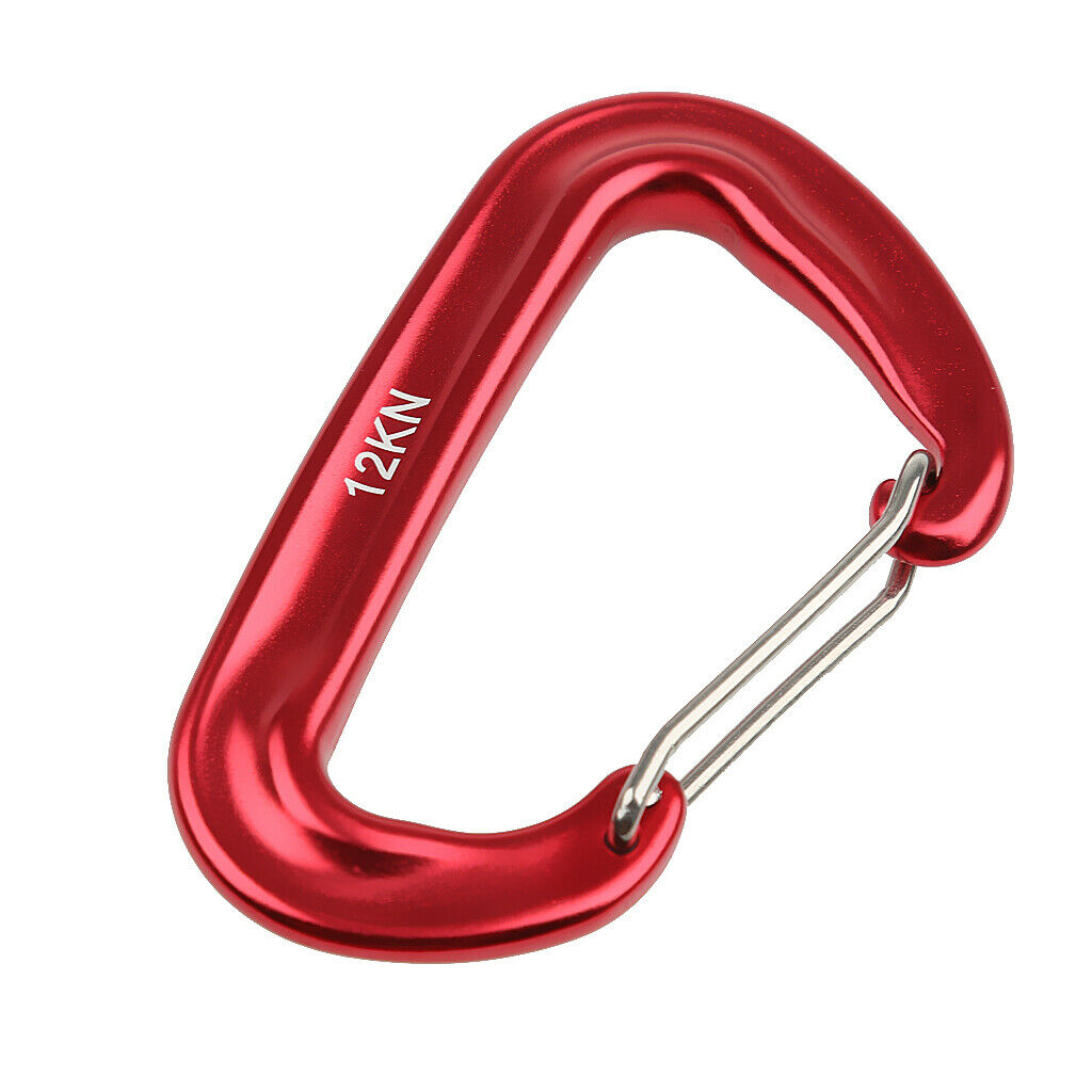 2pcs 12KN Aluminum Spring Clip Carabiner For Climbing