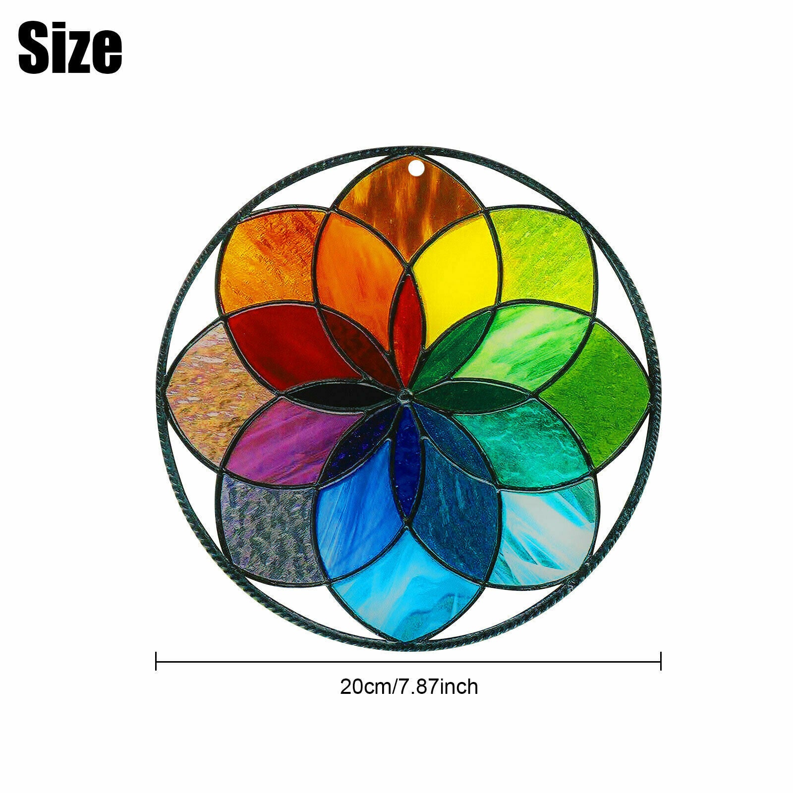 Stained Acrylic Rainbow Window Panel Hanging Suncatcher Wall Pendant Decoration
