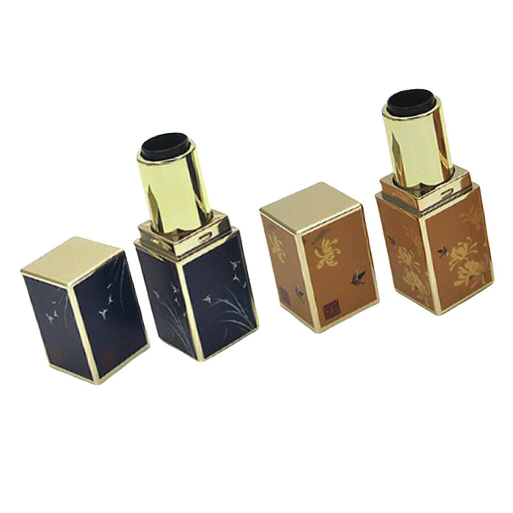 3x Empty Portable Flower Mini Lipstick Tube Lip Balm Lip Color Bottles