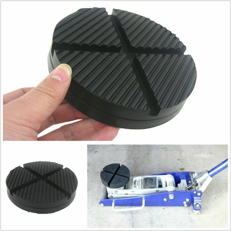1xCross Slotted Frame Rail Floor Jack Disk Rubber Pad for Pinch WeldSide JackPad