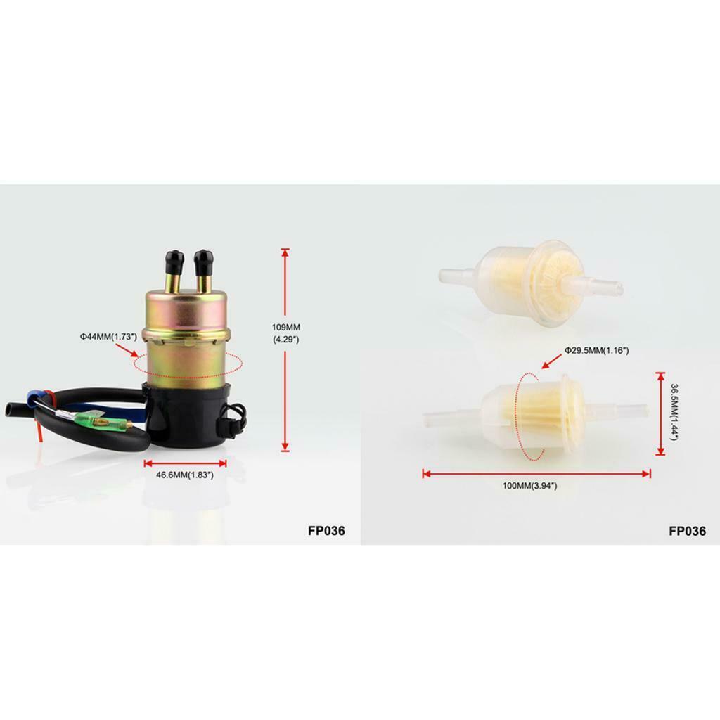 12V Electric Fuel Pump 49040-2065 for Kawasaki Engine Mule 1000: 1994-1997